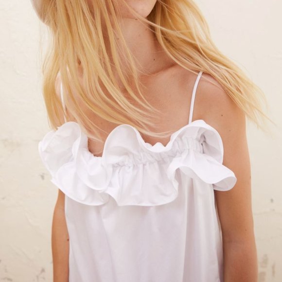 NEW WITH TAGS Ruffle Flounce-trimmed Dress - Picture 2 of 3